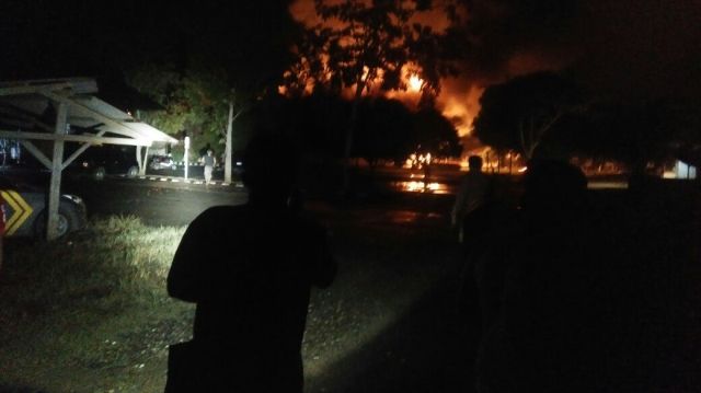 Foto Terduga Teroris Sempat Larang Petugas Damkar Padamkan Api di Mapolres Dharmasraya