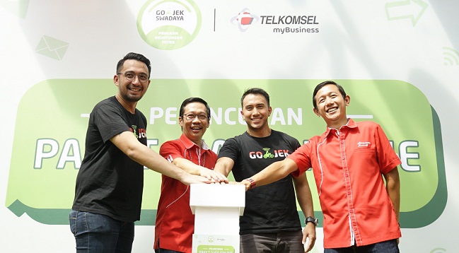 Foto Go-Jek dan Telkomsel Luncurkan Paket Komunikasi bagi Mitra