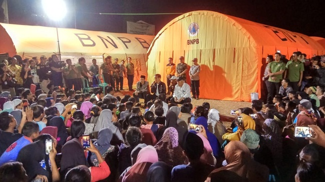 Foto Presiden Joko Widodo Kunjungi Korban Gempa Lombok