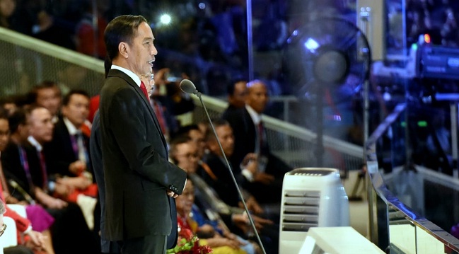 Foto Dengan Ucapan Bismillah, Presiden Jokowi Resmi Buka Asian Games XVIII