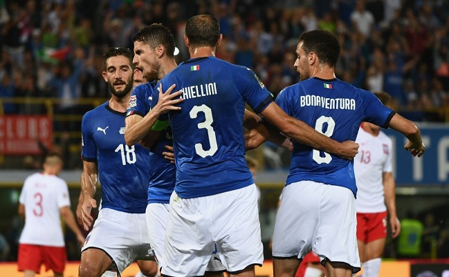 Foto Italia Bermain Imbang 1-1 Hadapi Italia
