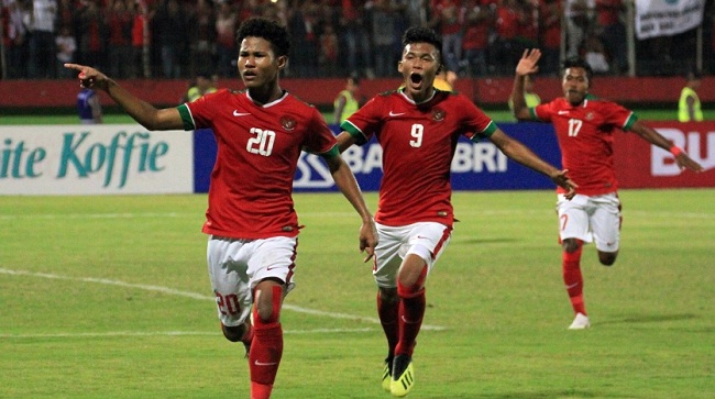Foto Lawan Felda FC, Timnas Indonesia Menang  5-0