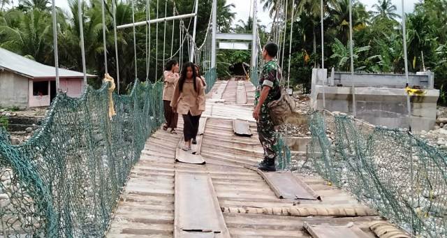 Foto Jembatan Baringin Sudah Bisa Dilewati