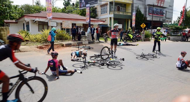 Foto Faktor Kondisi Jalan Diduga Jadi Penyebab Kecelakaan Beruntun Etape I TdS