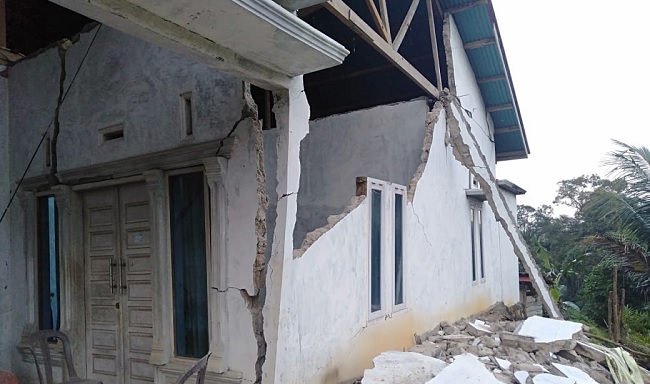Foto Sementara, 40 Rumah Rusak Terdampak Gempa