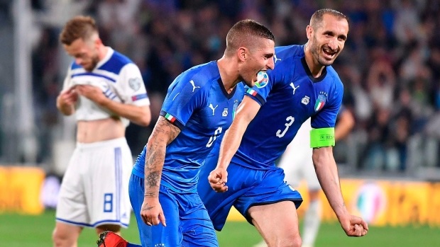 Foto Kualifikasi Euro 2020, Italia Menang 2-1