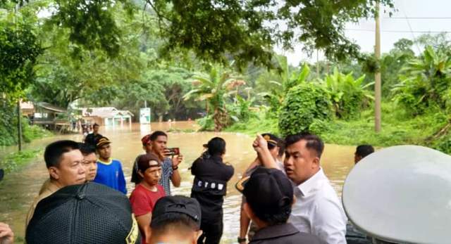 Foto Empat Kecamatan di Dharmasraya Kebanjiran