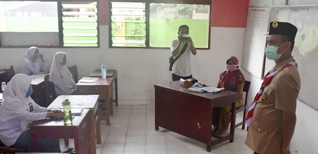 Foto Sekolah di Kota Pariaman Terapkan  Protokol Kesehatan