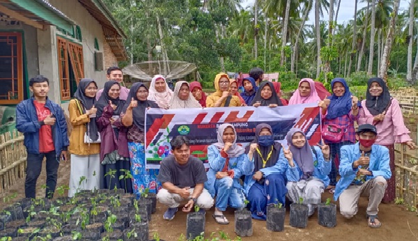 Foto Kukerta, Mahasiswa Universitas Riau Distribusikan Tanaman Pangan