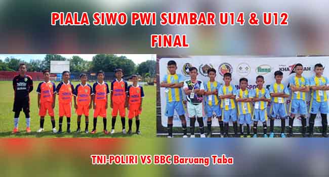 Foto TNI-Polri versus BBC Batuang Taba di Final Piala SIWO PWI Sumbar U-12