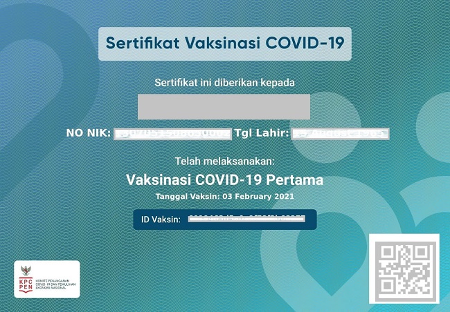Foto Ada Kode QR, Jangan Pamer Sertifikat Vaksin Covid-19 di Medsos!