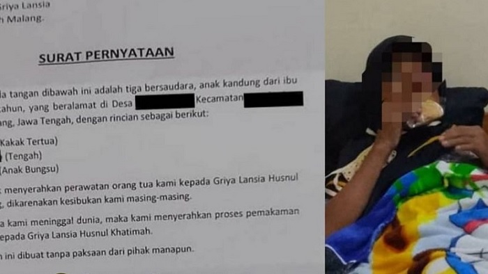Foto Pilu, Ibu di Magelang Diserahkan 3 Anak Kandungnya di Griya Lansia Lantaran Sibuk