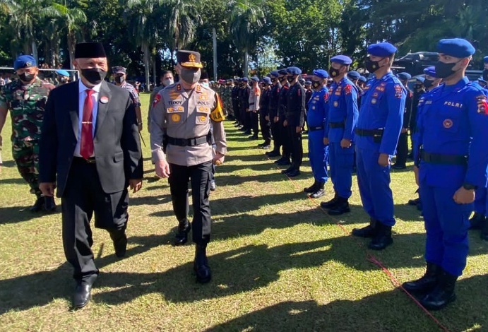 Foto Gubernur Sumbar Pimpin Apel Pasukan Operasi Singgalang 2022