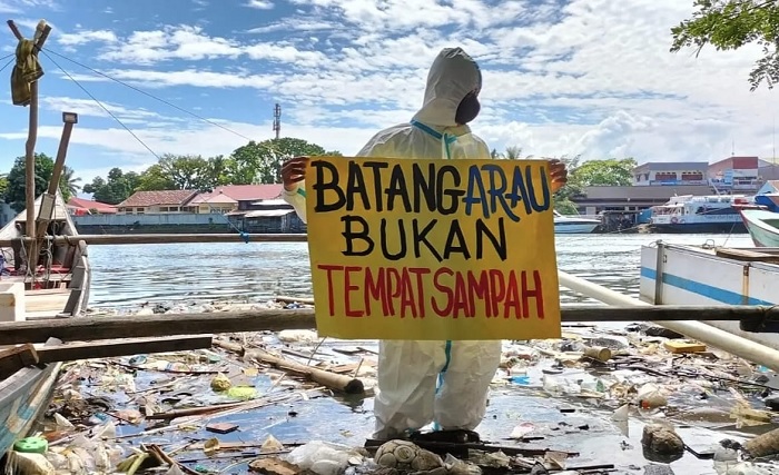 Foto Dua Jaring Penahan Sampah akan Dipasang di Batang Arau
