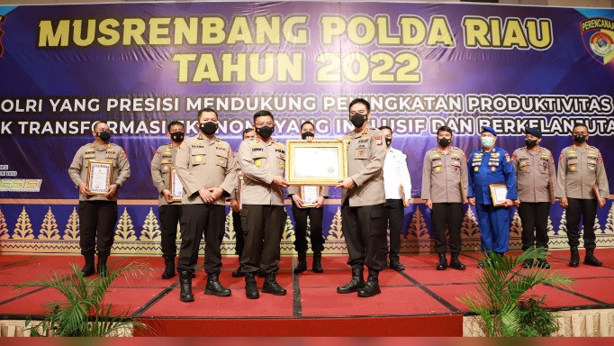 Foto Musrembang Polda Riau 2022, Polresta Pekanbaru Terima 3 Penghargaan