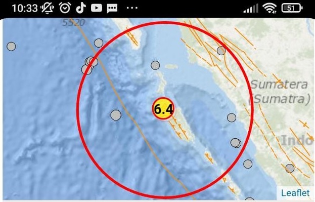 Foto Gempa Kembali Guncang Padang Hari Ini, Kekuatan M6,4