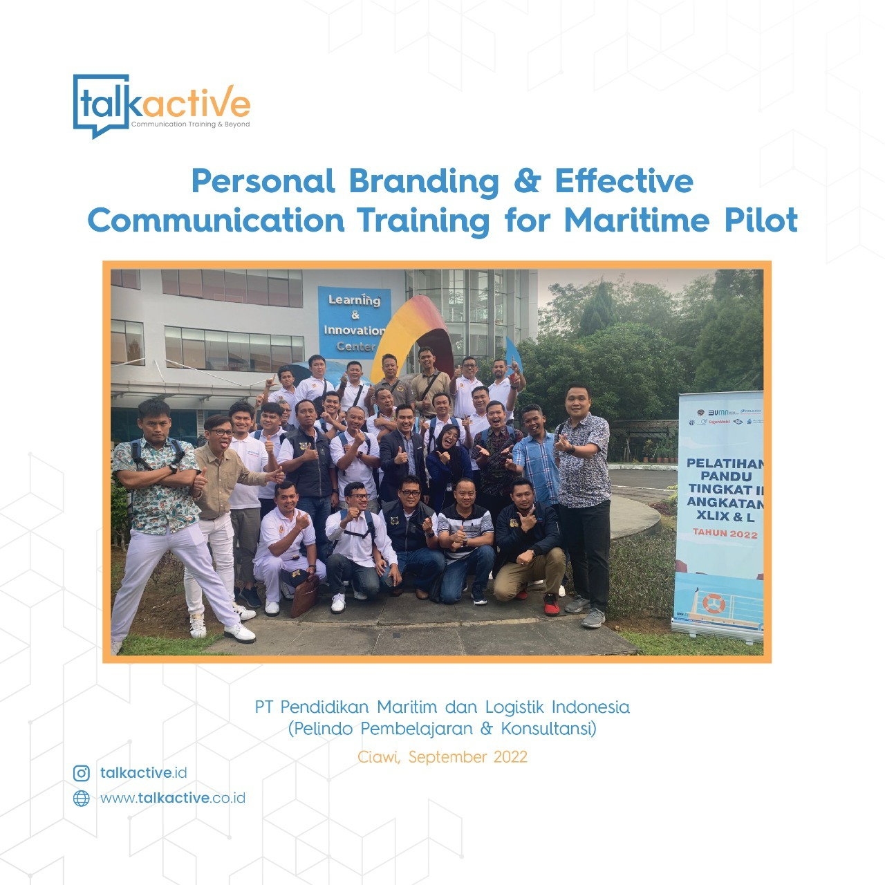 Foto Talkactive.id Berikan Pelatihan Personal Branding untuk Tenaga Pandu Kapal