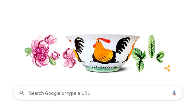 Foto Sejarah di Balik Mangkuk Ayam Jago yang Tampil di Google Doodle
