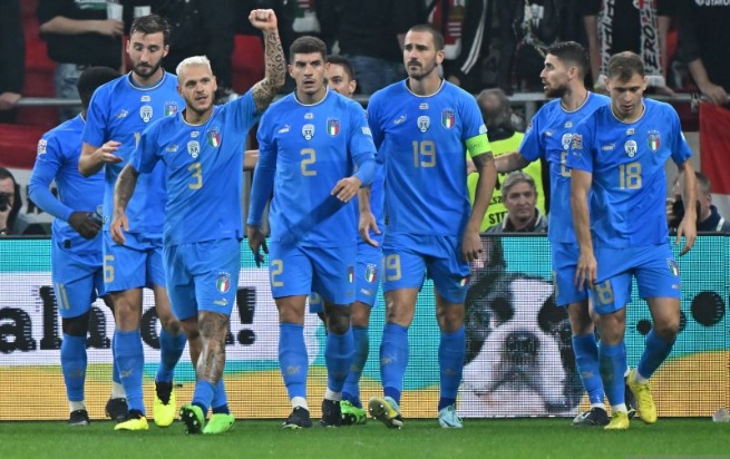 Foto Italia Amankan Tiket ke Semifinal Nations League Usai Menang 2-0 Atas Hongaria
