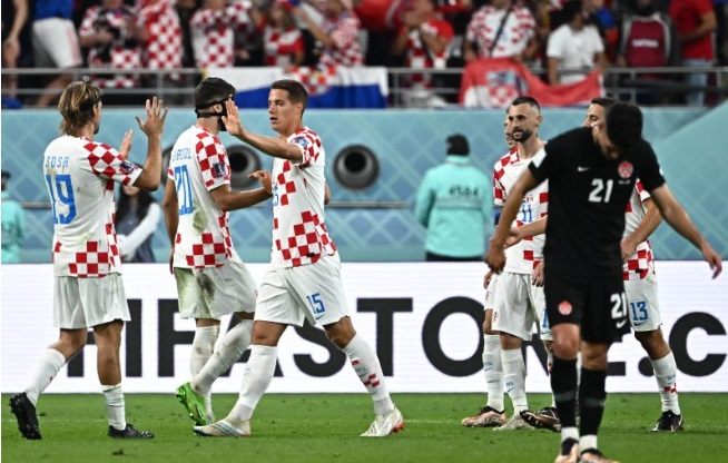 Foto Kalah 1-4 dari Kroasia, Kanada Harus Pulang dari Pentas Piala Dunia Qatar