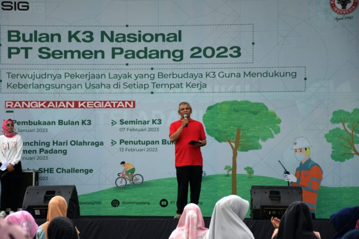 Foto Memperingati Bulan K3 Nasional, Semen Padang Launching Hari Olahraga Tahun 2023