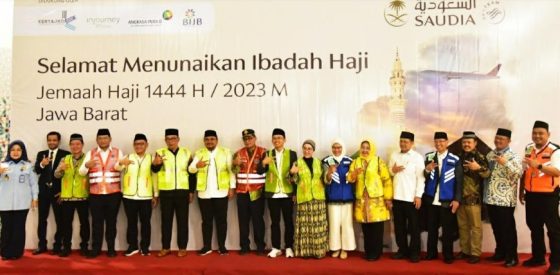 Foto Pertama, Bandara Kertajati Berangkatkan Jemaah Haji Asal Jawa Barat