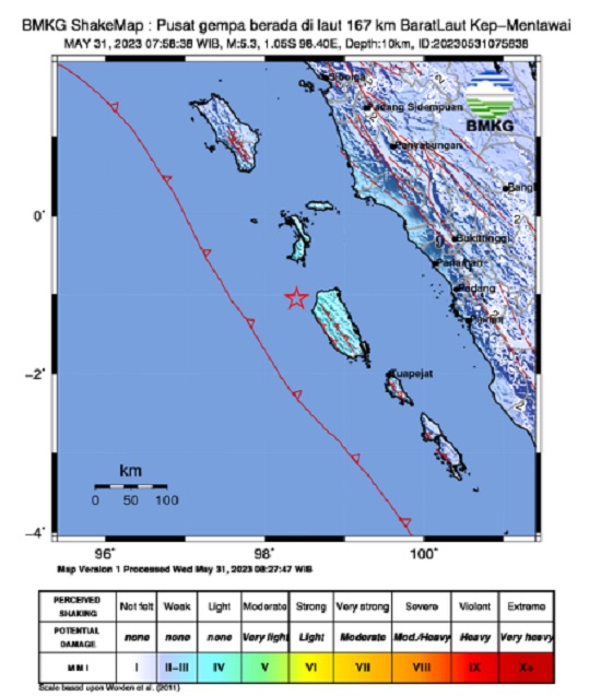 Foto Mentawai Diguncang Gempa M5,3, BMKG: Tak Berpotensi Tsunami