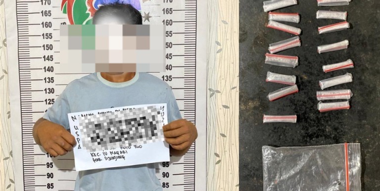 Foto Pengedar Ditangkap Polres Sijunjung, 18 Paket Diduga Sabu Disita