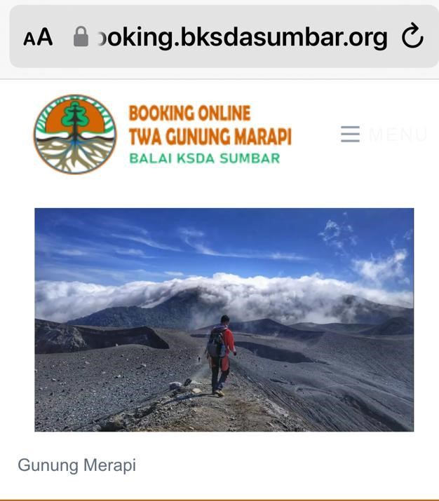 Foto Booking Online Marapi, BKSDA Sebut Sudah Konsultasi dengan Pusat Vulkanologi