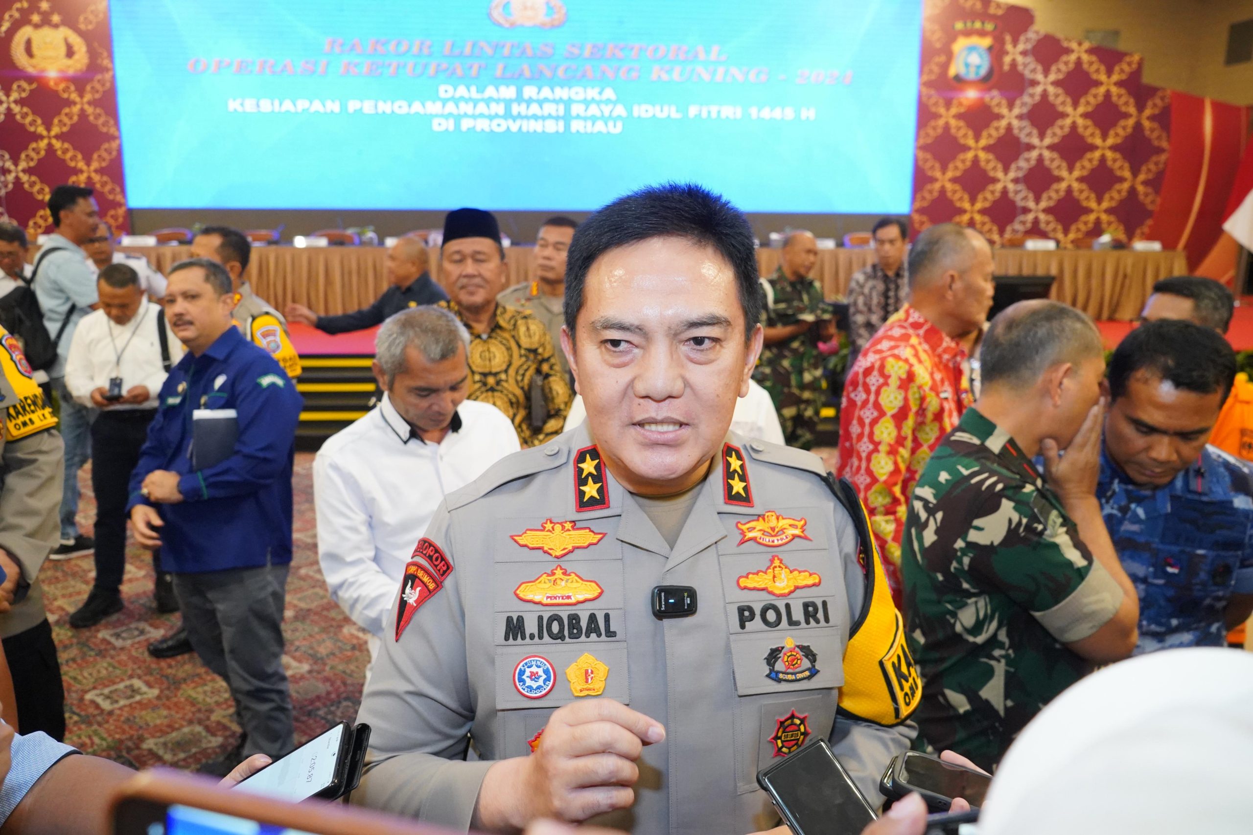 Foto 3.508 Personil Gabungan Akan Disiagakan Saat Mudik Lebaran di Riau