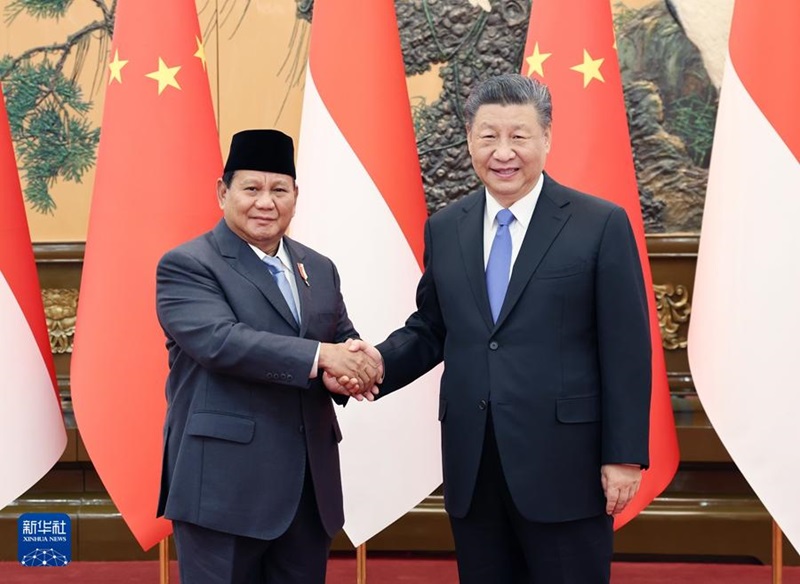 Foto Presiden Xi Jinping Bahas Hubungan Bilateral Bersama Presiden Indonesia Terpilih Prabowo Subianto