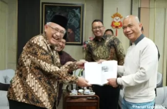Jaksa Agung Muda Intelijen (Jamintel), Reda Mantovani saat menerima kunjungan Ketua Umum DPP LDII KH Chriswanto Santoso dan jajaran pengurus. (Ist)