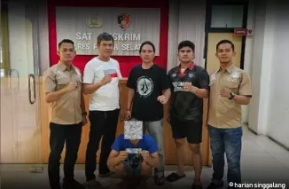 Pelaku tindak pidana pencurian uang di konter agen BRI Link diamankan Satreskrim Polres Pesisisr Selatan. (ist)