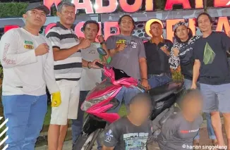 Dua pelaku curanmor di Pessel ditangkap di Kelurahan Anduring Kota Padang. (ist)